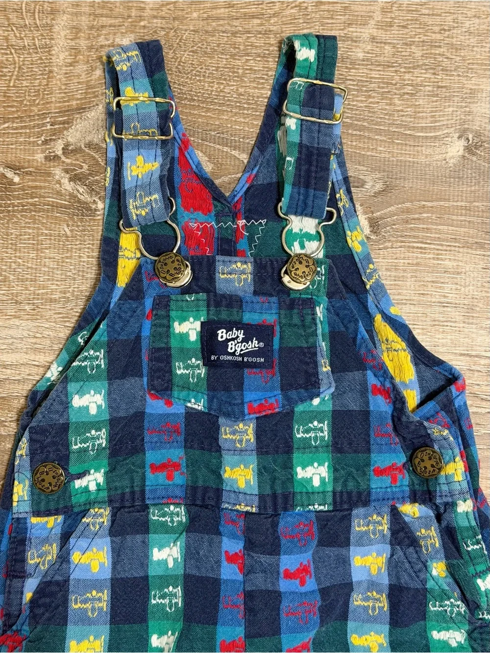 Vintage 80’s/90’s OshKosh B’Gosh Vestbak Airplane Embroidered Overalls 24M